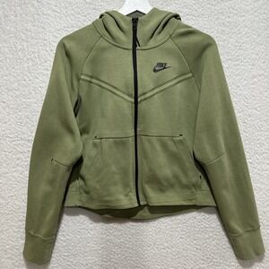 Nike Sportswear Women's Jacket Size XS Tech Windrunner Hoodie Green Full Zip